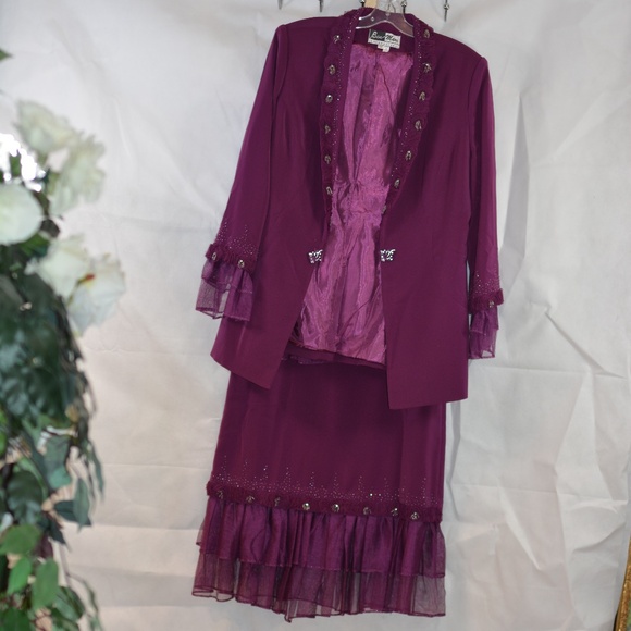 Ben Marc 3 pc Special Occasion/MOB/church Embellished Suit SZ 12 NWT - Picture 2 of 16